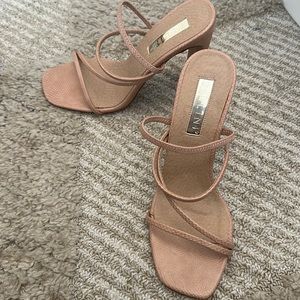 Nude Snakeskin Billini Heels